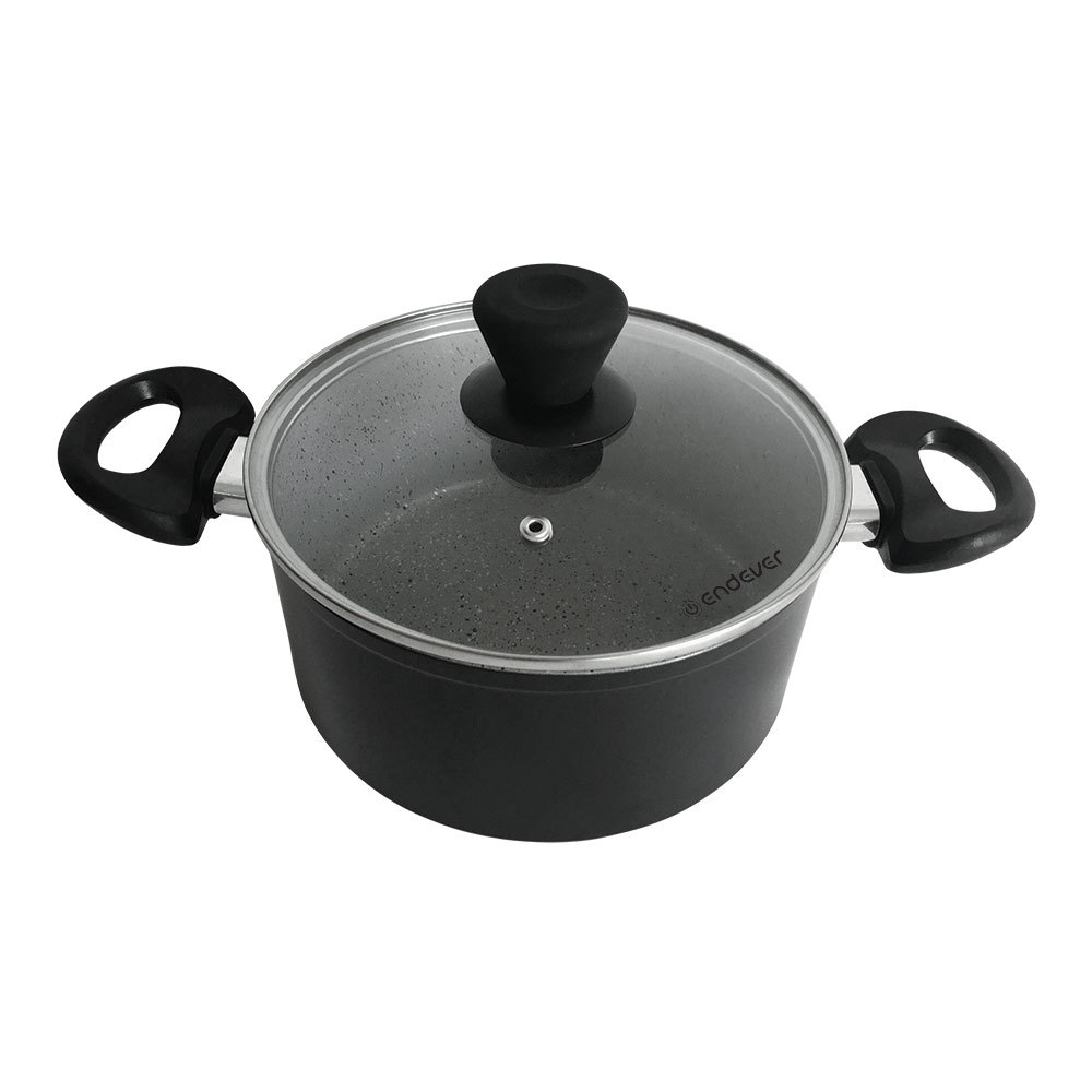 

Кастрюля с мраморным покрытием 24см (4,0л) Endever Stone-Grey-24C