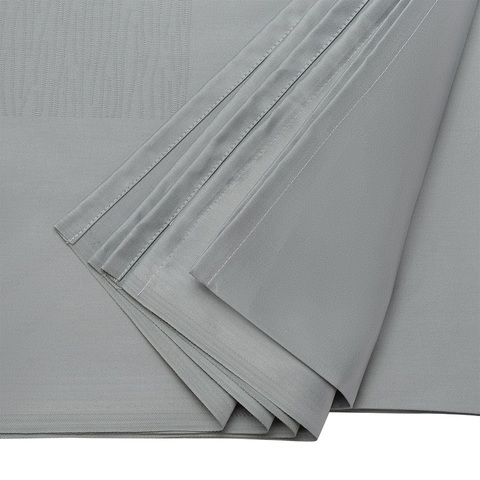 Скатерть жаккардовая серого цвета из хлопка с вышивкой из коллекции Essential, 180х180 см Tkano TK21-TC0007