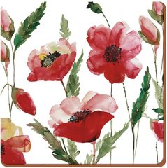 Набор из 6 подставок Watercolour Poppy 10х10 Kitchen Craft 5176717