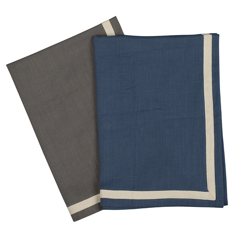 Набор из двух кухонных полотенец саржевого плетения серого цвета из коллекции Essential, 50х70 см Tkano TK20-TT0011