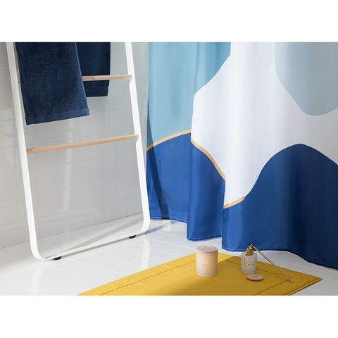 Штора для ванной синего цвета с авторским принтом из коллекции Freak Fruit, 180х200 см Tkano TK20-SC0003