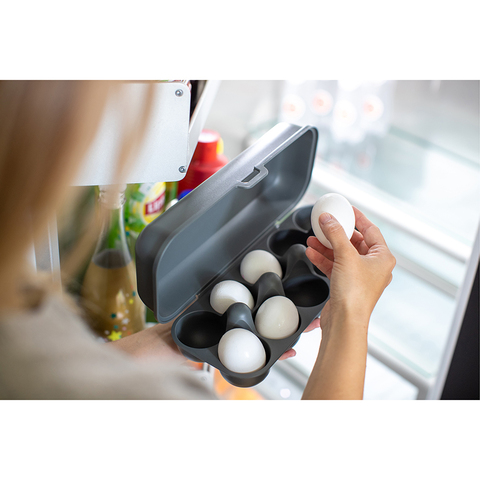 Контейнер для яиц Eggs To Go, Organic, темно-серый Koziol 7179701