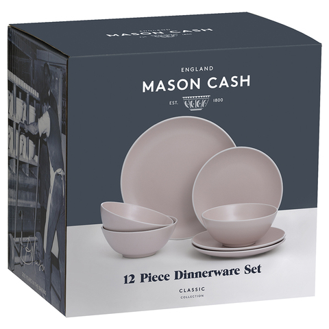 Набор обеденной посуды Mason Cash Classic 12 предметов розовый 2001.018