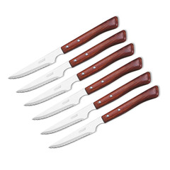 Набор столовых ножей для стейка ARCOS 110 мм, 6 шт., рукоять прессованное дерево, блистер арт. 372000