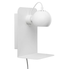 Лампа настенная Ball с разъемом USB, белая матовая с белым шнуром Frandsen 401666011