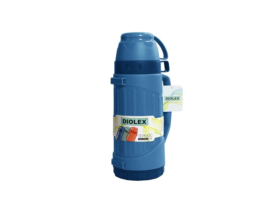 

Термос пластиковый со стеклянной колбой 1л Diolex DXP-1000-1-B