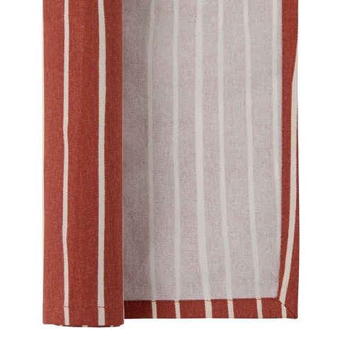 Салфетка сервировочная из хлопка терракотового цвета с принтом Полоски из коллекции Prairie, 45х45 см Tkano TK20-NA0006