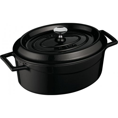 

Литая чугунная утятница с крышкой LAVA BLACK 23x29см LVOTC29K2BL