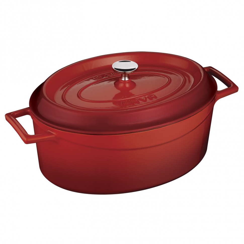 

Литая чугунная утятница с крышкой LAVA RED 23x29см LVOTC29K2R