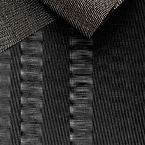 Салфетка подстановочная, жаккардовое плетение, винил, (36х48) Black (100137-001) CHILEWICH Tuxedo stripe арт. 0201-TXST-BLAC