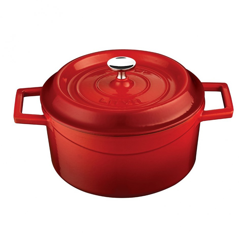 

Литая чугунная кастрюля с крышкой LAVA RED 32см LVYTC32K2R