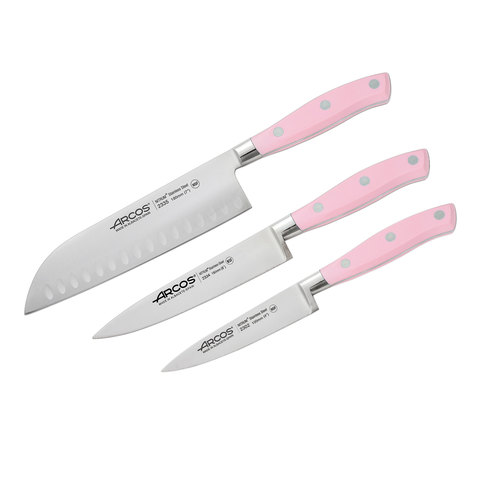Набор из 3 кухонный ножей ARCOS Riviera Rose и подставки арт. 7941 RIVIERA ROSE