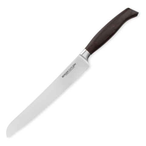 Нож кухонный для хлеба 22 см BERGER CUTLERY Ergo Line Smoked Oak арт. BC110222