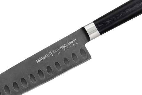 Нож кухонный Сантоку 138мм Samura Mo-V Stonewash SM-0093B/K