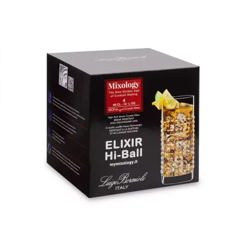 Набор из 4 стаканов для воды ELIXIR HI-BALL 480 мл LUIGI BORMIOLI Mixology арт. A12419G2N02AA02