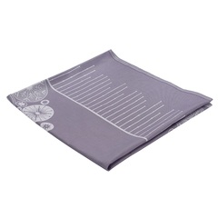 Скатерть из хлопка фиолетово-серого цвета с рисунком Ледяные узоры, New Year Essential, 180х180см Tkano TK21-TC0025