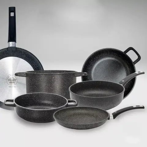 Сковорода для индукционной плиты 24 см с антипригарным покрытием Hard Cook Fix Induction OLYMPIA арт. 201.24IND
