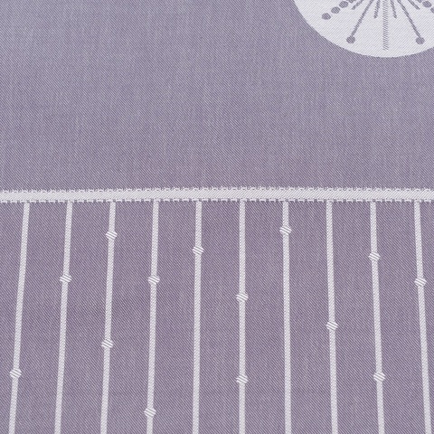 Скатерть из хлопка фиолетово-серого цвета с рисунком Ледяные узоры, New Year Essential, 180х260см Tkano TK21-TC0026