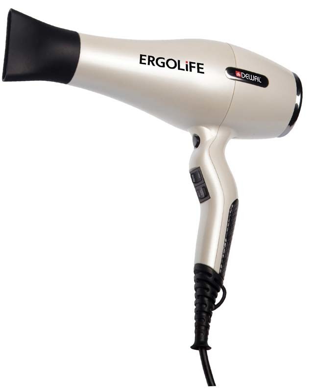 

Фен Dewal ErgoLife, 2200 Вт, ионизация, 2 насадки, белый 03-001 White