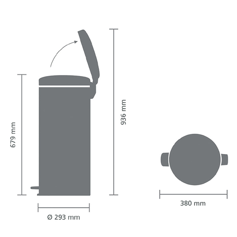 Мусорный бак с педалью newIcon 30 л Brabantia 114748