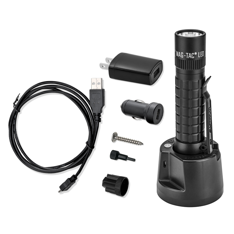 

Фонарь светодиодный MAGLITE MAG-TAC®, перезаряжаемый, плоский безель, черный, 14,76 см TRM4RE4