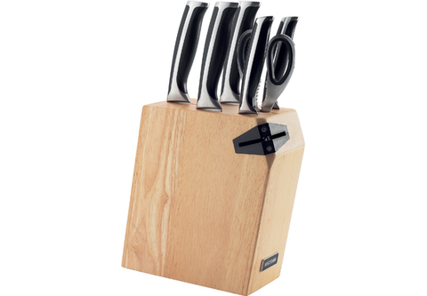 Набор из 5 кухонных ножей, ножниц и блока для ножей с ножеточкой, Nadoba, URSA 722616
