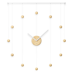 Часы Hangtime, белые/натуральное дерево Umbra 1015535-668