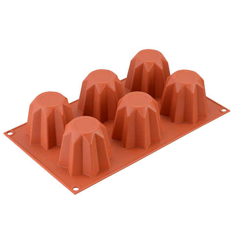 Форма для приготовления кексов Mini Pandoro, 34 х 18 х 6 см, силиконовая, красная Silikomart 26.100.00.0065