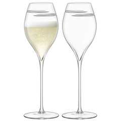 Набор из 2 бокалов для шампанского Signature Verso Tulip 370 мл LSA International G1530-13-408