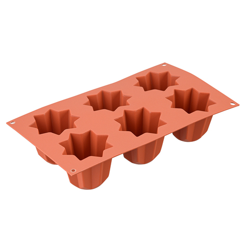 Форма для приготовления кексов Mini Pandoro, 34 х 18 х 6 см, силиконовая, красная Silikomart 26.100.00.0065