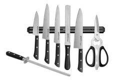 Набор из 5 ножей Samura HARAKIRI, держателя, ножниц и мусата SHR-0280B/K
