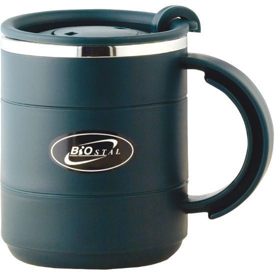 

Кружка Biostal (0,4 литра) с крышкой, зеленая NE-400P-G