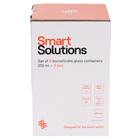 Набор контейнеров для запекания и хранения Smart Solutions Pastel, 3 шт. LWB301RD_Pastel