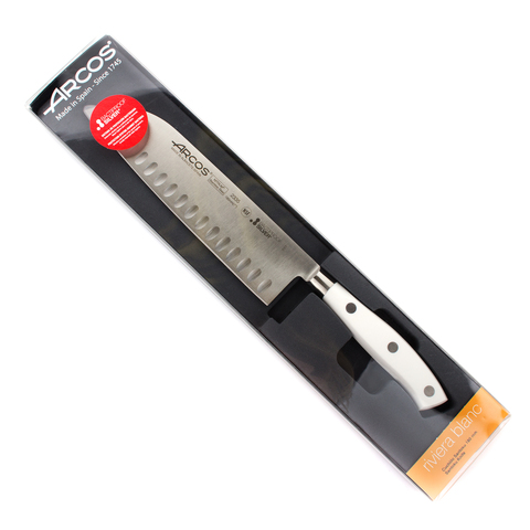 Нож кухонный стальной Сантоку 18 см ARCOS Riviera Blanca арт. 233524W
