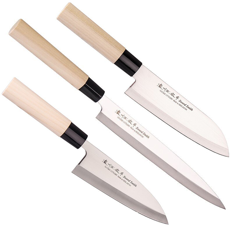 

Комплект из 3 кухонных ножей SATAKE Japan Traditional