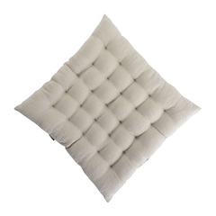 Стеганная подушка на стул из умягченного льна бежевого цвета Tkano TK18-CP0005