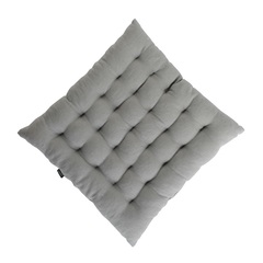 Стеганная подушка на стул из умягченного льна серого цвета Tkano TK18-CP0006