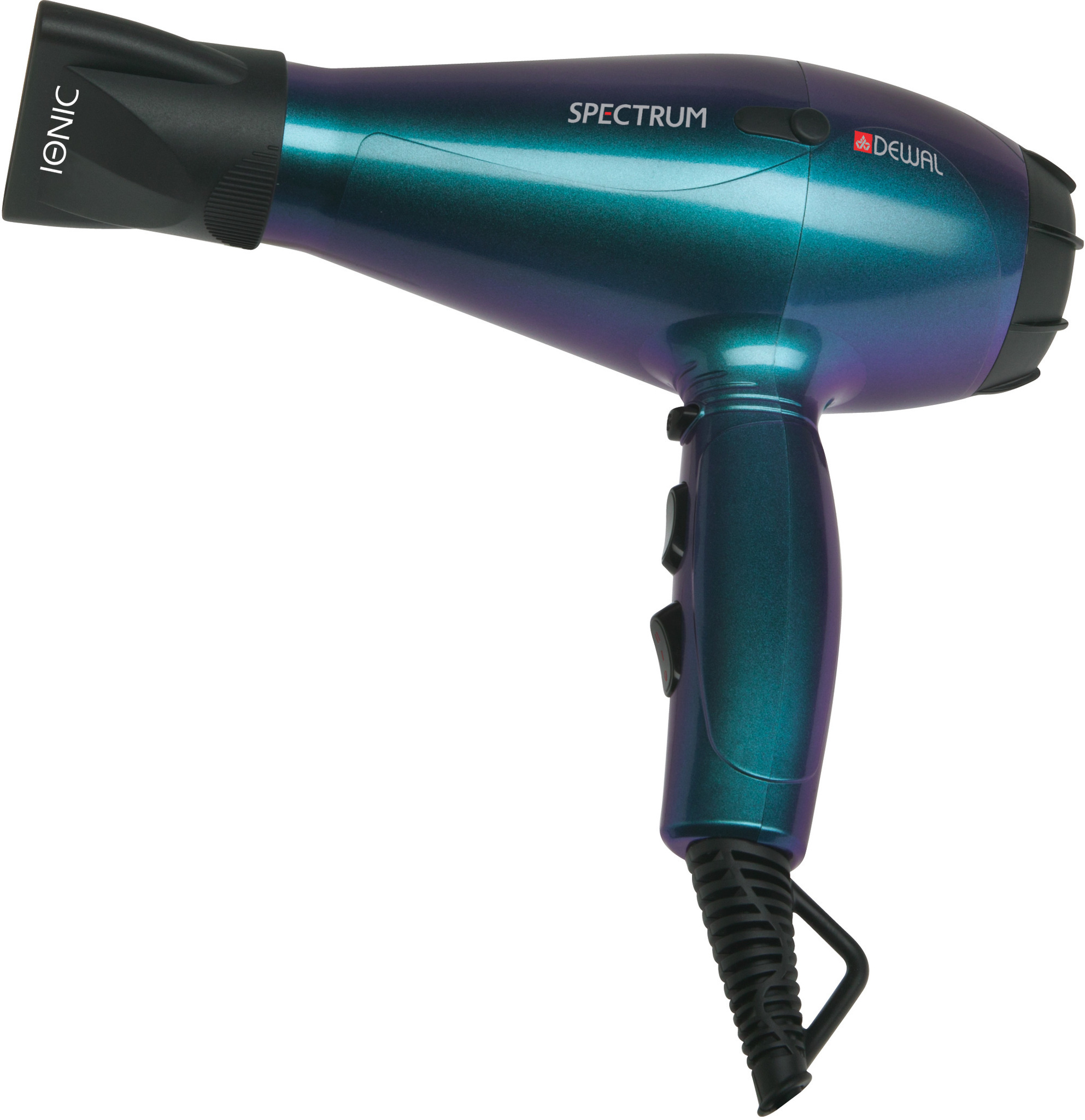 

Фен Dewal Spectrum , 2200 Вт, ионизация, 2 насадки, бирюзовый 03-110 Chameleon