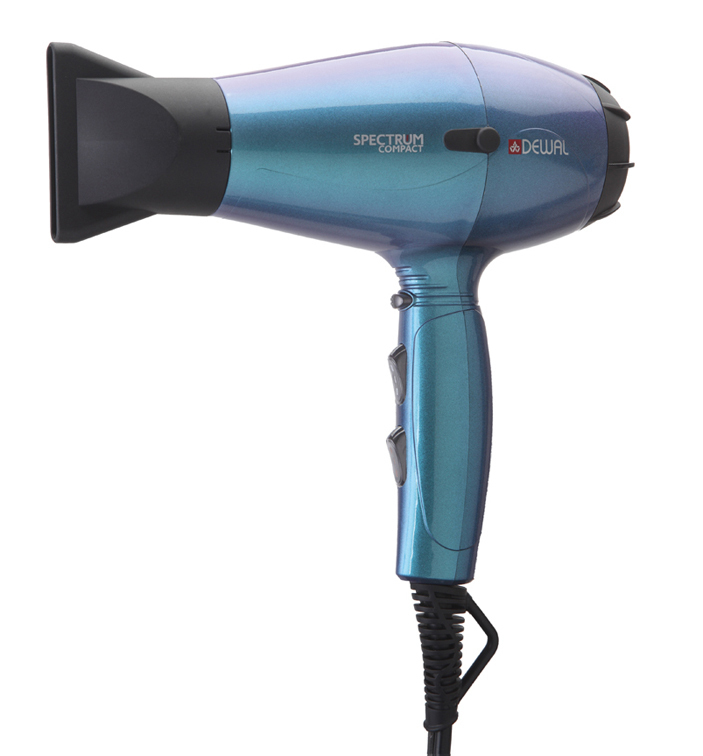 

Фен Dewal Spectrum Compact, 2100 Вт, ионизация, 2 насадки, бирюзовый 03-109 Chameleon