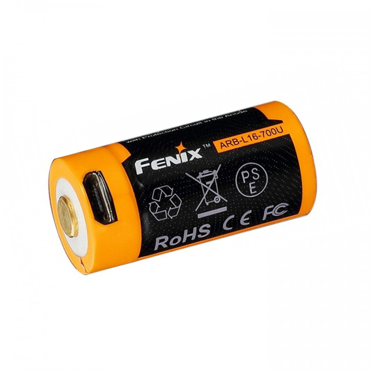 

Аккумулятор 16340 Fenix ARB-L16 700 mAh Li-ion с разъемом для USB ARB-L16-700U