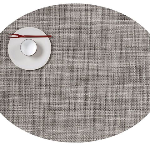 Салфетка подстановочная, жаккардовое плетение, винил, (36х48) Gravel (100132-010) CHILEWICH Mini Basketweave арт. 0025-MNBK-GRAV