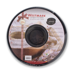 Форма для выпечки круглая, разъемная 26 см, с 2-мя основаниями, алюминий с антипригарным покрытием Westmark Baking арт. 31672240
