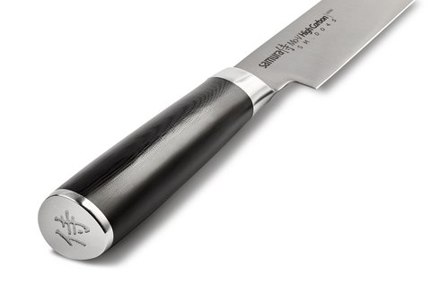 Нож кухонный стальной для нарезки, слайсер Samura Mo-V SM-0045/G-10