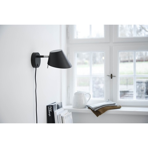 Лампа настенная Office, D18 см, черная матовая Frandsen 430265011