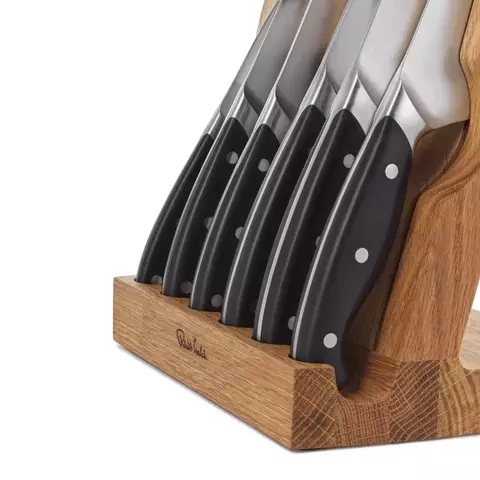 Набор из 6 кухонных ножей в подставке из дуба ROBERT WELCH Professional арт. RWPAO2097V/7