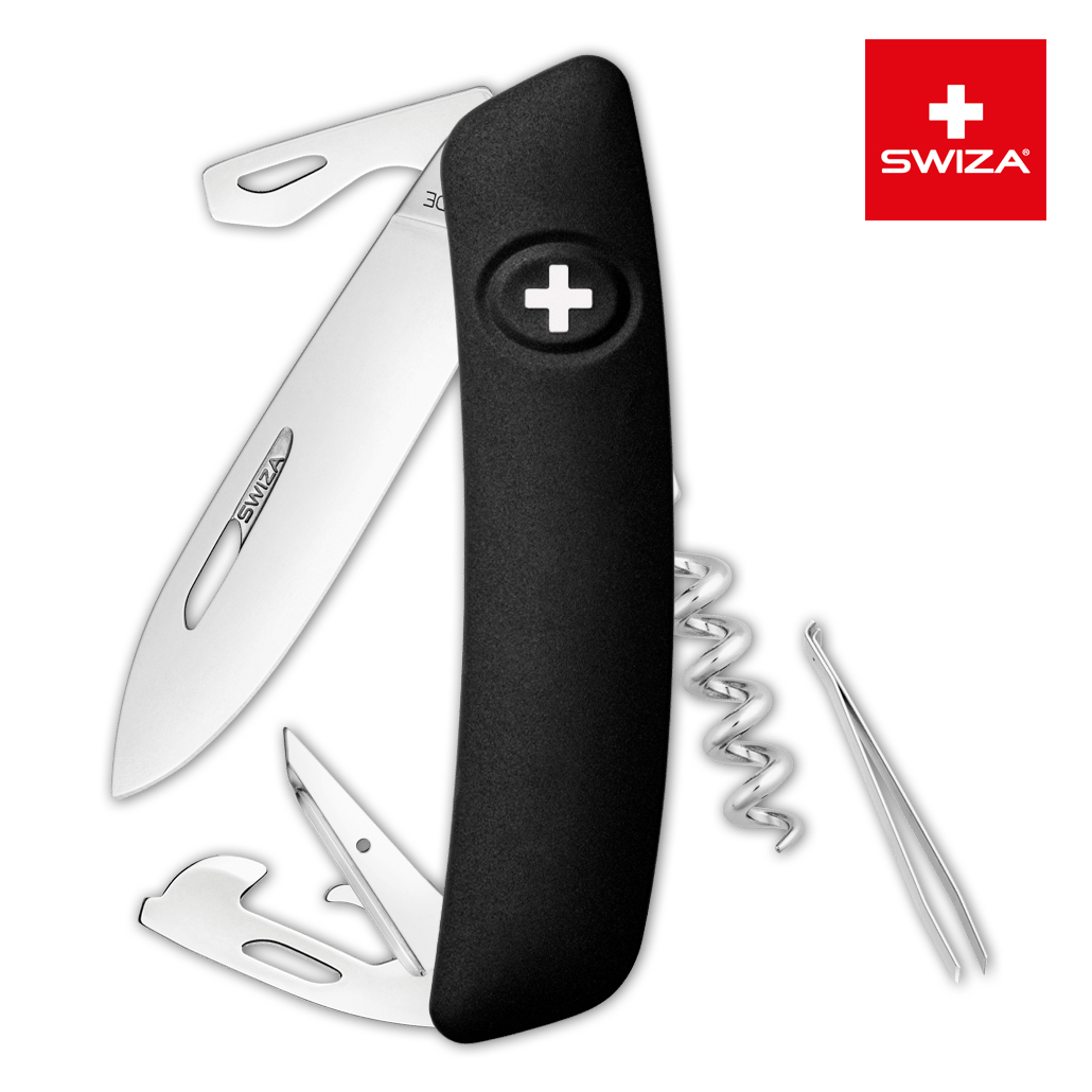

Швейцарский нож SWIZA D03 Standard, 95 мм, 11 функций, черный KNI.0030.1010