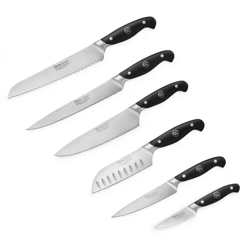 Набор из 6 кухонных ножей в подставке из дуба ROBERT WELCH Professional арт. RWPAO2097V/7