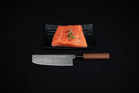 Нож кухонный Накири Samura OKINAWA Stonewash 172 мм