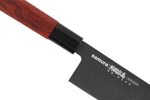 Нож кухонный Сантоку Samura OKINAWA Stonewash 175 мм