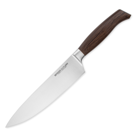 Нож кухонный Шеф 21 см BERGER CUTLERY Ergo Line Smoked Oak арт. BC110521